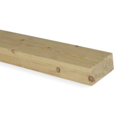 PACK OF 10 (Total 10 Units) - 50mm x 75mm (45mm x 70mm Finish) Planed All Round Redwood Timber - 3.6m Length