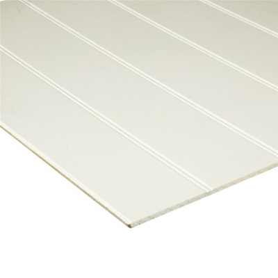 PACK OF 10 (Total 10 Units)  - 6mm MDF - Medium Density Fibreboard (MDF) Primed Beaded Panel - 6mm x 607mm x 1829mm