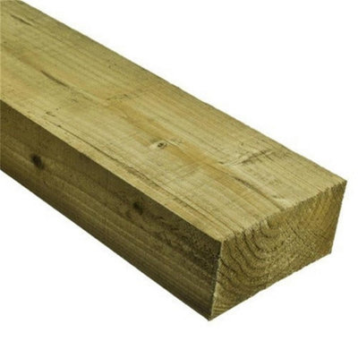 Pack of 10 (Total 10 Units) - C24 Pressure Treated Carcassing Timber - 47mm (W) x 125mm (H) - Length 4800mm