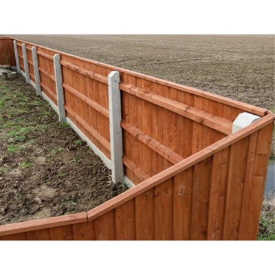Pack of 10 (Total 10 Units) - Concrete Recessed Fence Post Intermediate ...