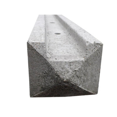 Pack of 10 (Total 10 Units) - Concrete Slotted End Fence Post Slotted ...