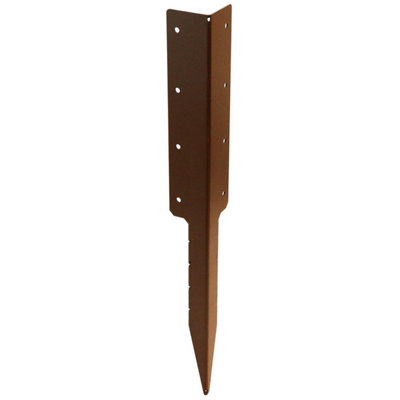 Pack of 10 (Total 10 Units) - Double Sleeper Corner Support Spike - Brown - 750mm (L)