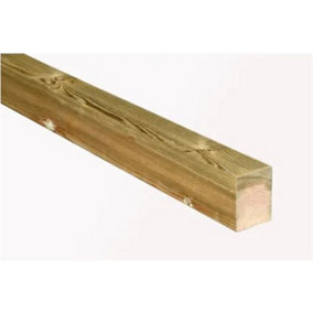 PACK OF 10 (Total 10 Units) - Kiln Dried C24 Regularised Treated Timber- 100mm x 75mm x 4200mm Length