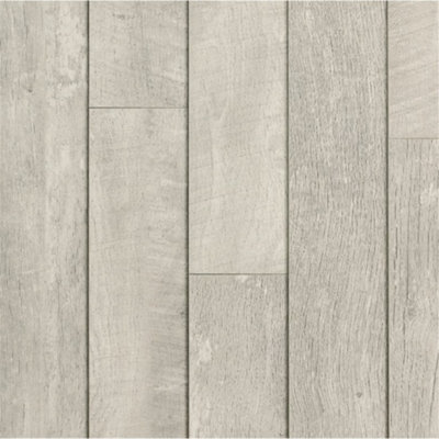 PACK OF 10 (Total 10 Units) - Light Grey Oak 8mm Thick Laminate Flooring (22.2m2 Coverage)