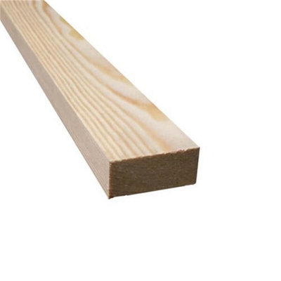 Pack of 10 (Total 10 Units) - PAR Softwood - 25mm (W) x 50mm (H) - Approx Finish Size - Length 2400mm