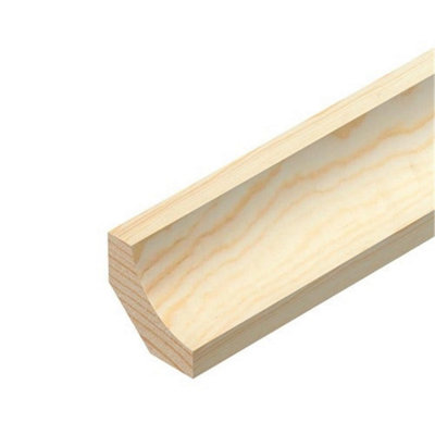 Pack of 10 (Total 10 Units) - Pine Scotia Beading - 15mm (W) x 15mm (H) - Length 2400mm