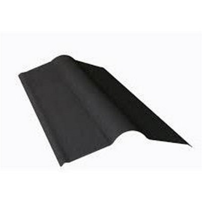 PACK OF 10 (Total 10 Units) - Premium Bitumen Black Ridge Roof Sheet - 1000mm x 200mm (875mm Cover)