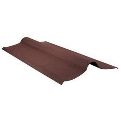 PACK OF 10 (Total 10 Units) - Premium Bitumen Brown Ridge Roof Sheet - 1000mm x 200mm (875mm Cover)