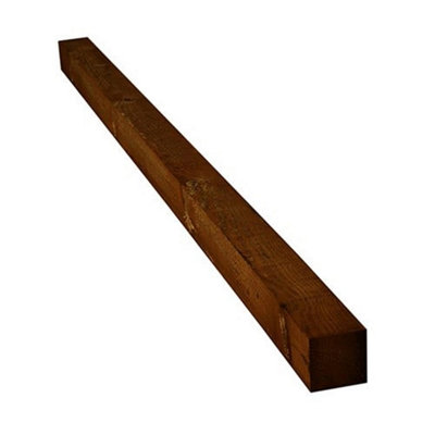 Pack of 10 (Total 10 Units) - Premium Brown Treated Timber Post - 100mm ...