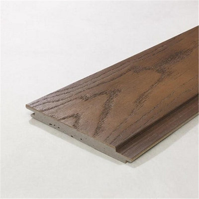 Pack of 10 (Total 10 Units) - Premium Composite Cladding Boards - 200mm (W) x 18mm (H) x 3600mm (L) - Antique Oak