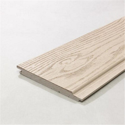 Pack of 10 (Total 10 Units) - Premium Composite Cladding Boards - 200mm (W) x 18mm (H) x 3600mm (L) - Limed Oak