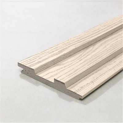 Pack of 10 (Total 10 Units) - Premium Composite Cladding Boards & Batten - 200mm (W) x 26mm (H) x 3600mm (L) - Limed Oak