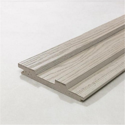 Pack of 10 (Total 10 Units) - Premium Composite Cladding Boards & Batten - 200mm (W) x 26mm (H) x 3600mm (L) - Smoked Oak