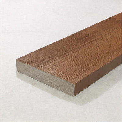 Pack of 10 (Total 10 Units) - Premium Enhanced Grain Composite Decking Boards - 176m (W) x 32mm (H) x 3600mm (L) - Coppered Oak