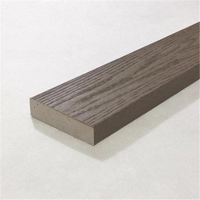 Pack of 10 (Total 10 Units) - Premium Enhanced Grain Composite Decking Boards - 176m (W) x 32mm (H) x 3600mm (L) - Ebony Grey