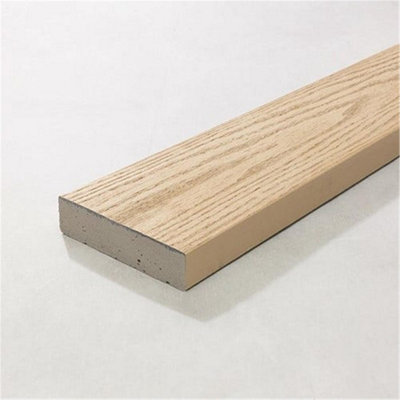 Pack of 10 (Total 10 Units) - Premium Enhanced Grain Composite Fascia Boards - 146m (W) x 16mm (H) x 3600mm (L) - Ashwood