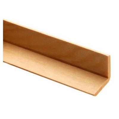 PACK OF 10 (Total 10 Units) - Premium FSC Pine Angle - 27mm x 27mm x 2400mm Length