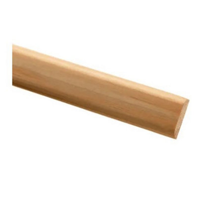 PACK OF 10 (Total 10 Units) - Premium FSC Pine D Shape - 8mm x 34mm x 2400mm Length