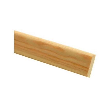 PACK OF 10 (Total 10 Units) - Premium FSC Pine Flat D Shape - 8mm x 34mm x 2400mm Length