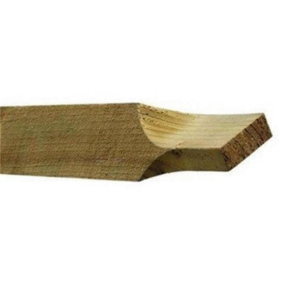 Pack of 10 (Total 10 Units) - Premium Green Treated Arris Rail - Shaped Ends - 75m (W) x 75mm (H) x 3000mm (L)