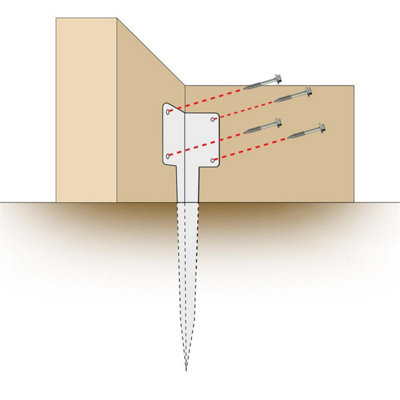 Pack of 10 (Total 10 Units) - Single Sleeper Corner Support Spike ...