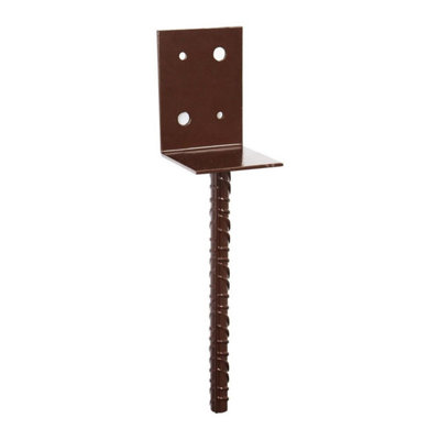 Pack of 10 (Total 10 Units) - Sleeper / Base Anchor Bracket to Concrete - Brown - 220mm (L)