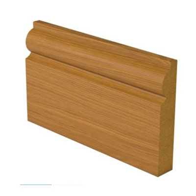 PACK OF 10 (Total 10 Units)  - Torus Oak Veneer Skirting - 18mm x 144mm - 4200mm Length