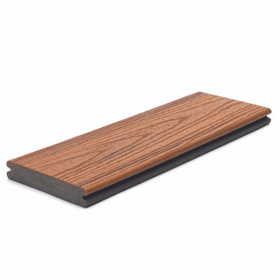 Pack of 10 (Total 10 Units) - Transcend Composite Grooved Edge Decking Boards - 140mm (W) x 25mm (H) x 4880mm (L) - Tiki Torch