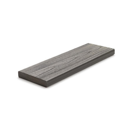 Pack of 10 (Total 10 Units) - Transcend Composite Solid Edge Decking Boards - 140mm (W) x 25mm (H) x 4880mm (L) - Island Mist