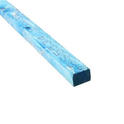 Pack of 10 (Total 10 Units) - Treated Blue/Yellow Roofing Batten BS5534 - 25mm (W) x 38mm (H) - Length 3600mm