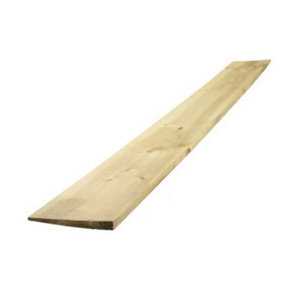 PACK OF 10 (Total 10 Units) - Treated Feather Edge Board Green - 22mm x 125mm x 1800mm Length