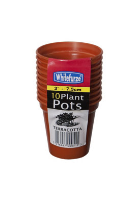 Pack of 10 Whitefurze 7.5cm Seed Pots