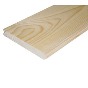 PACK OF 10 - Whitewood Tongue and Groove - 22mm x 125mm (Act Size 19 x 120mm) - 3.6m Length