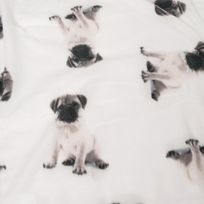 Pug fleece blanket store wilko