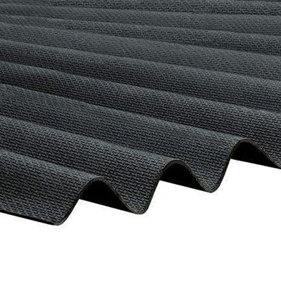 Pack of 100 - BituRoof - Durable Black Corrugated Bitumen Roofing Sheets - 2000x950mm