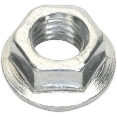 Pack of 100 Zinc Plated Serrated Flange Nut - 0.8mm Pitch - M5 - DIN ...