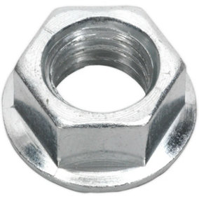 Pack of 100 Zinc Plated Serrated Flange Nut - 1.5mm Pitch - M10 - DIN 6923