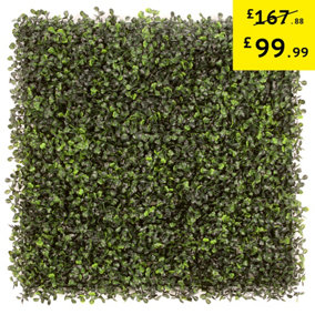 Pack of 12 Best Artificial Boxwood Hedging 50cm x 50cm Mats (3 Square Metres)