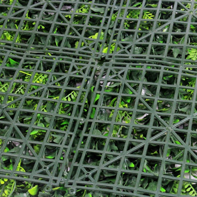 Pack of 12 Best Artificial Ivy Fern Hedging 50cm x 50cm Mats (3 Square Metres)