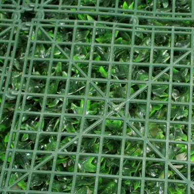 Pack of 12 Best Artificial Ivy Hedging 50cm x 50cm Mats (3 Square Metres)
