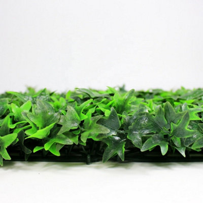 Pack of 12 Best Artificial Ivy Hedging 50cm x 50cm Mats (3 Square Metres)
