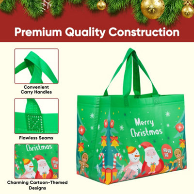 Pack of 12 Christmas Gift Bags - 4 Designs