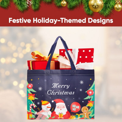 Pack of 12 Christmas Gift Bags - 4 Designs