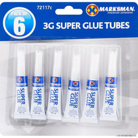 Pack Of 12 Glue 3G Plastic Glass Wood Rubber Bond