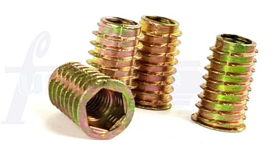 Pack of 12 M10 D-Type Insert Nuts (D Nuts) strong permanent thread for ...