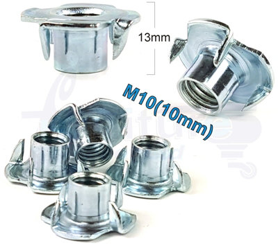 Pack of 12 M10 T nut known as blind nut rivet nut insert nut drive-in ...