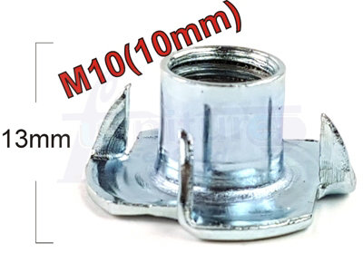 Pack of 12 M10 T nut known as blind nut rivet nut insert nut drive-in ...