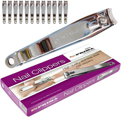 Pack Of 12 Prima Stainless Steel Nail Clipper Cutter Toe Trimmer ...