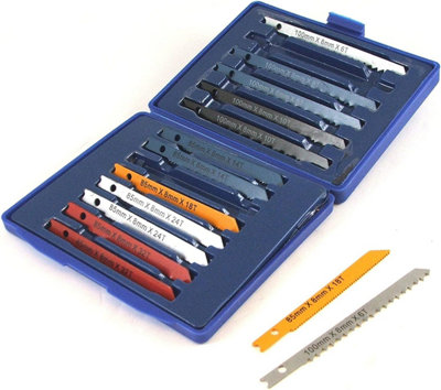 Pack Of 14 Jigsaw Blades Set Comes In A Case For Easy Storage Heavy Duty - 5