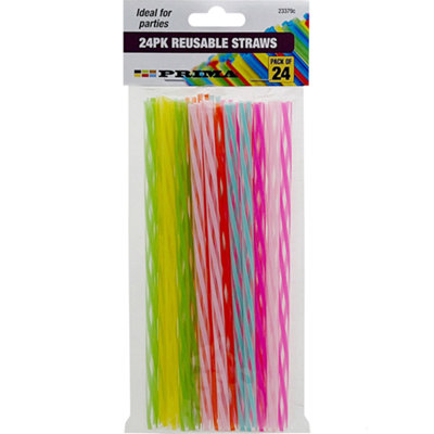 Pack Of 144 Reusable Stripped Straws Drinking Party Summer Strip Birthday
